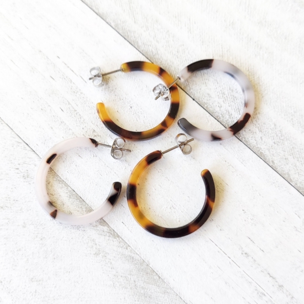 Tortoise Shell Hoops